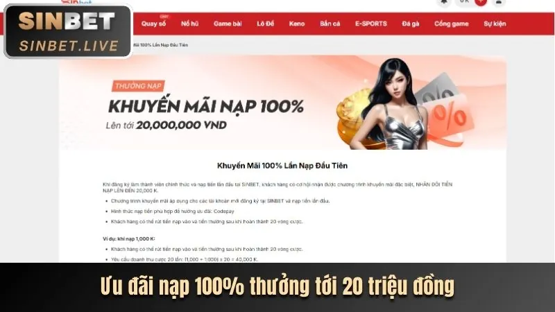 Thưởng chào mừng thành viên mới khi cá cược thể thao